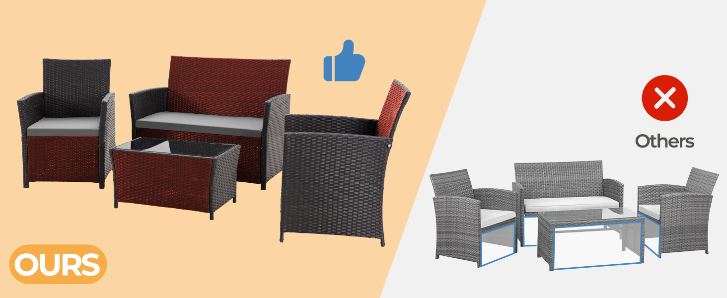 wicker patio furniture set