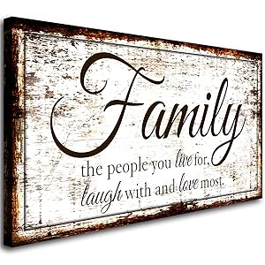 Family Love Most Canvas Wall Art