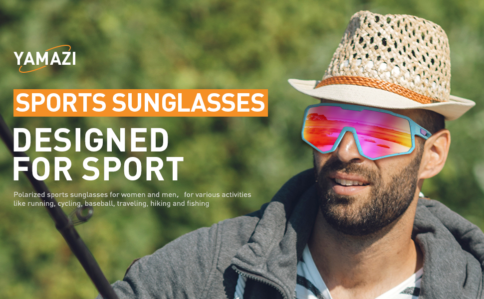 Polarized sports cycling glasses