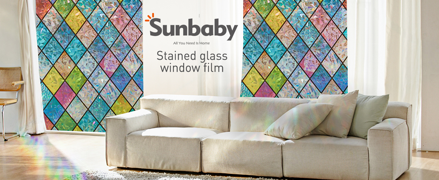 SUNBABY stained glass window film