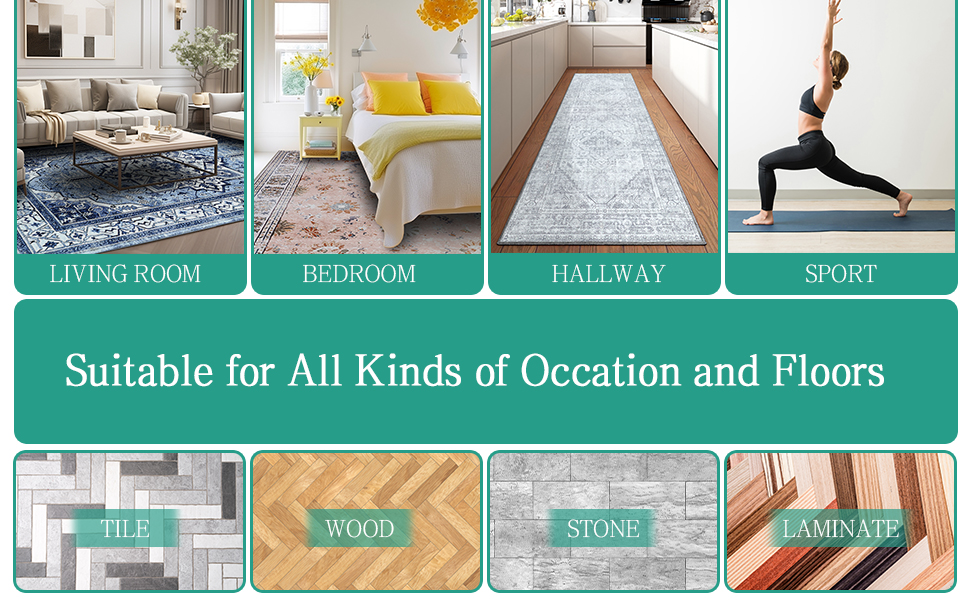 BRICHOEE Non Slip Rug Pad for Hardwood Floors, 2x3 Feet Extra Thick Rug