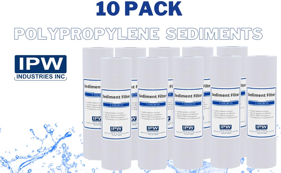 10Pack Compatible for GE GXWH20S Polypropylene Sediment