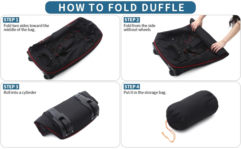 How to fold travel bag