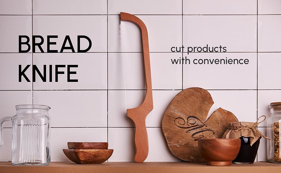 Sourdough Bread Bow Knife for Homemade Bread Cutter Serrated Bread Saw Slicer