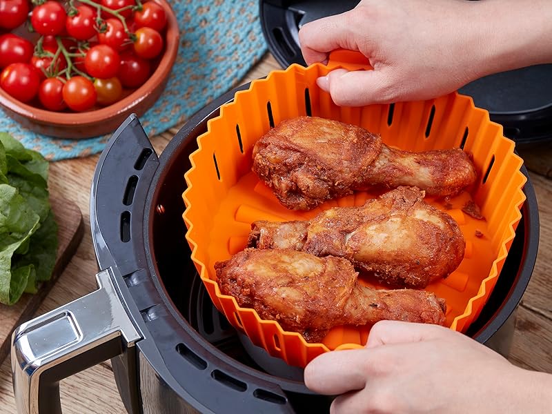WAFE Reusable Silicone Air Fryer Liner Easy to Clean NonStick Basket