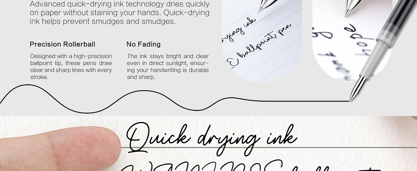 B0F1FHFBW9 A3 Gel ink pen refills Compatible with G2 ballpoint pen