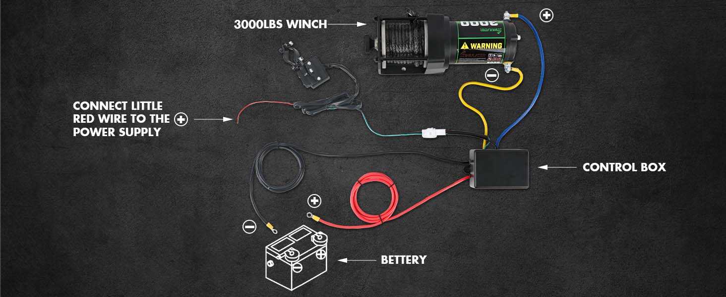 3000lb winch Wiring instructions