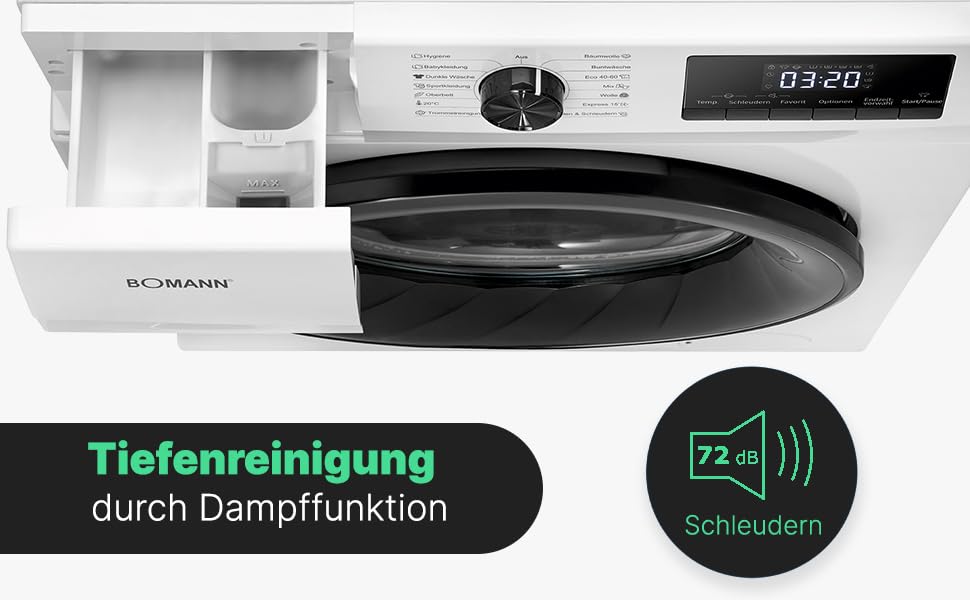 Waschmaschine mit Dampf