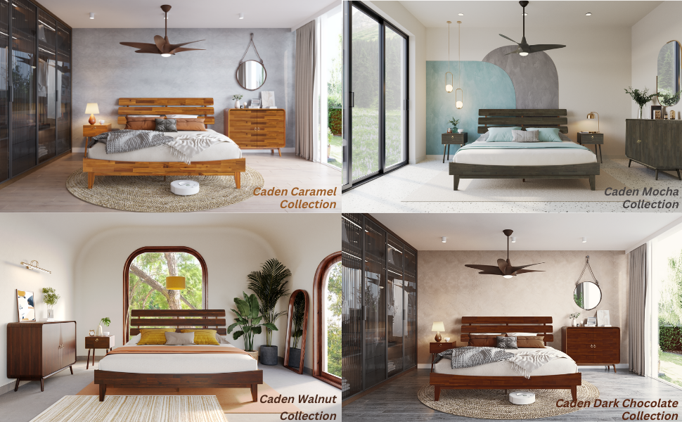 King size hoofdeinde en frame brengen de tijdloze schoonheid van mid-century design naar je slaapkamer