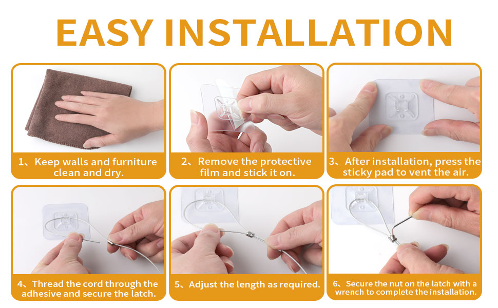 Adjustable TV Safety Stainless Straps