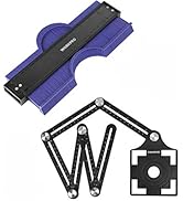 WORKPRO 10” Contour Gauge and 6-Sided Angle Measuring Ruler Combo kit, Irregular Profile Duplicat...