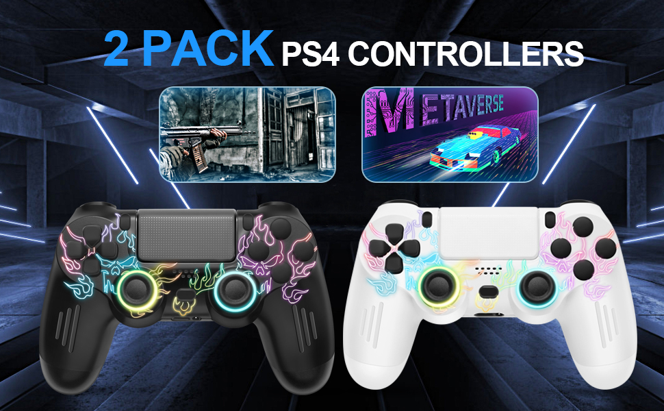 2 Pack PS4 Controller