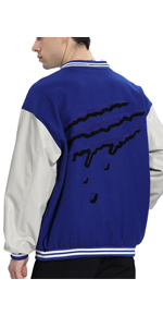 College Jacke Herren mit Stickerei Übergangsjacke