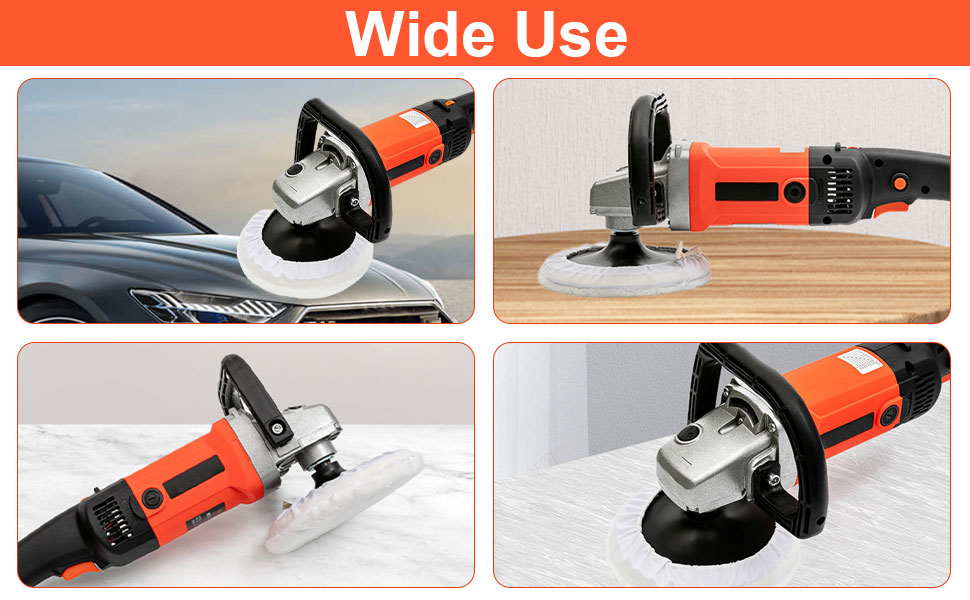 1600W Buffer Polisher, 6 Speed Variable Rotary Buffer Polisher Waxer, Powerful Car