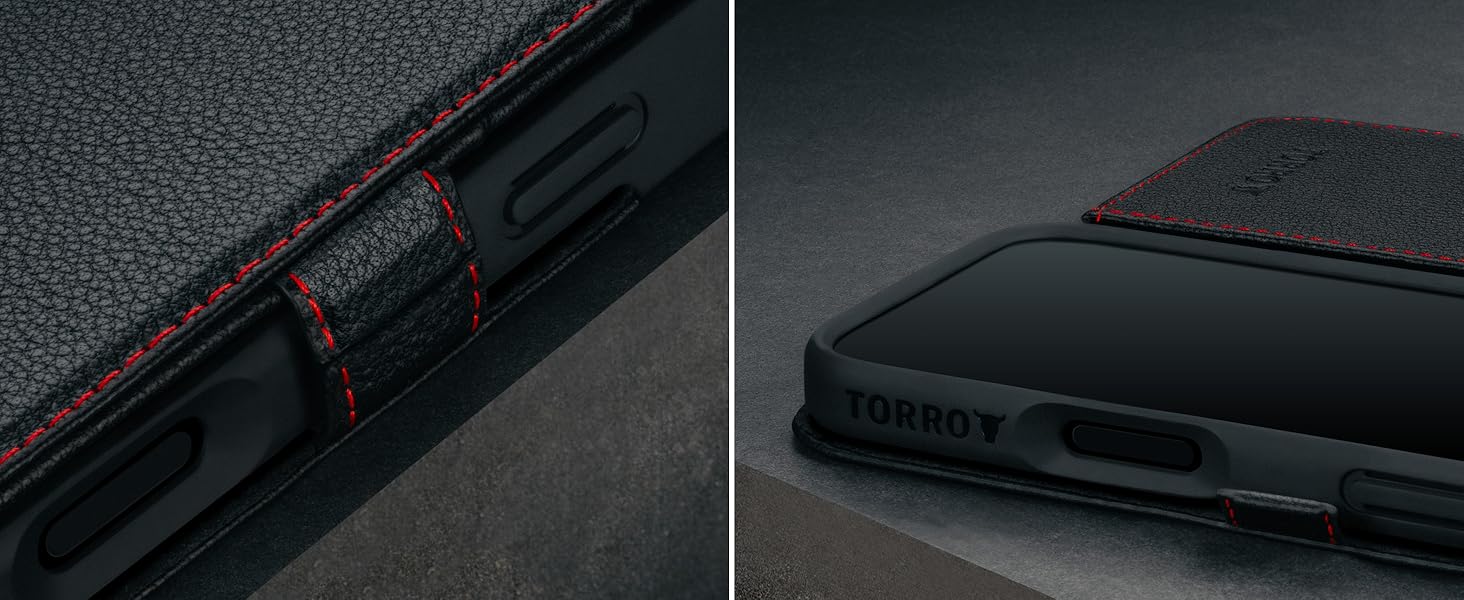 TORRO Leather Case Compatible with iPhone 16 Premium Leather Wallet