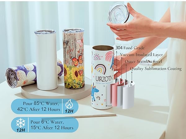 Amazon.com: UIRZOTN 50 Pack 20oz Sublimation Tumbler Blanks
