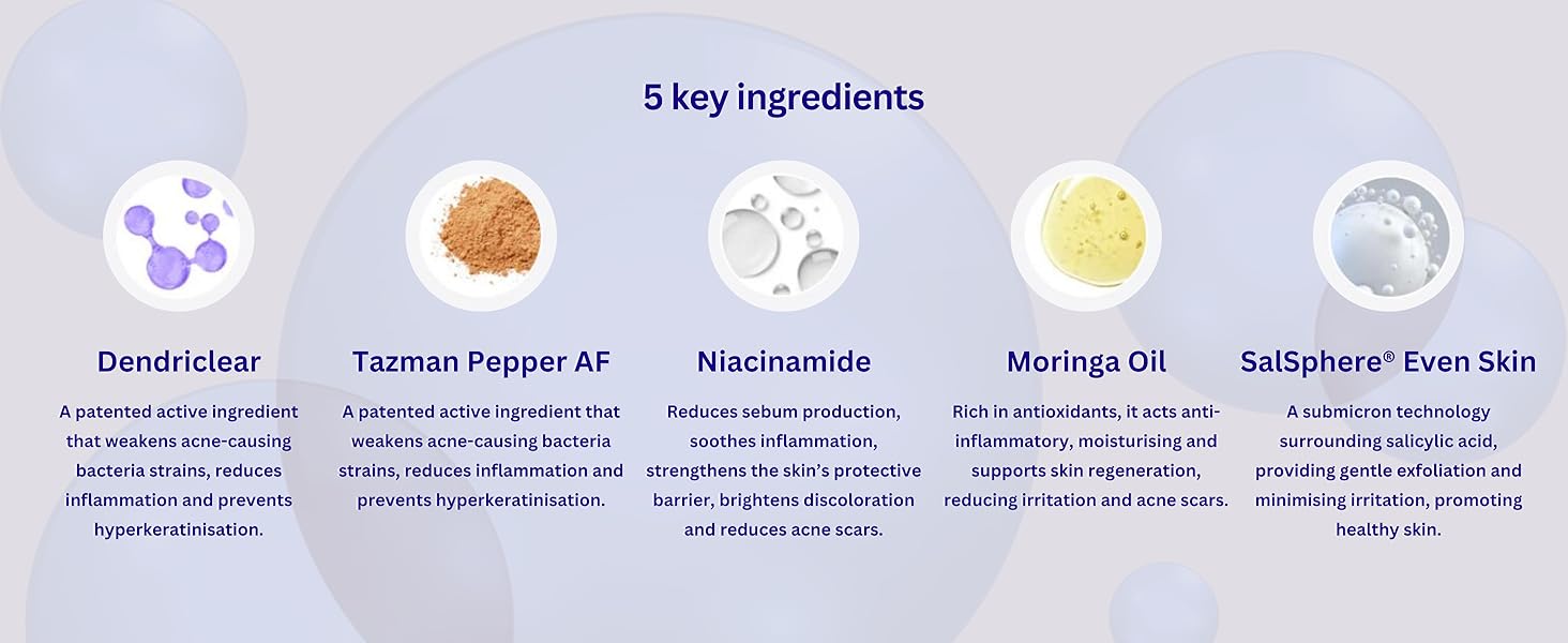 acne spots face wash toner spf