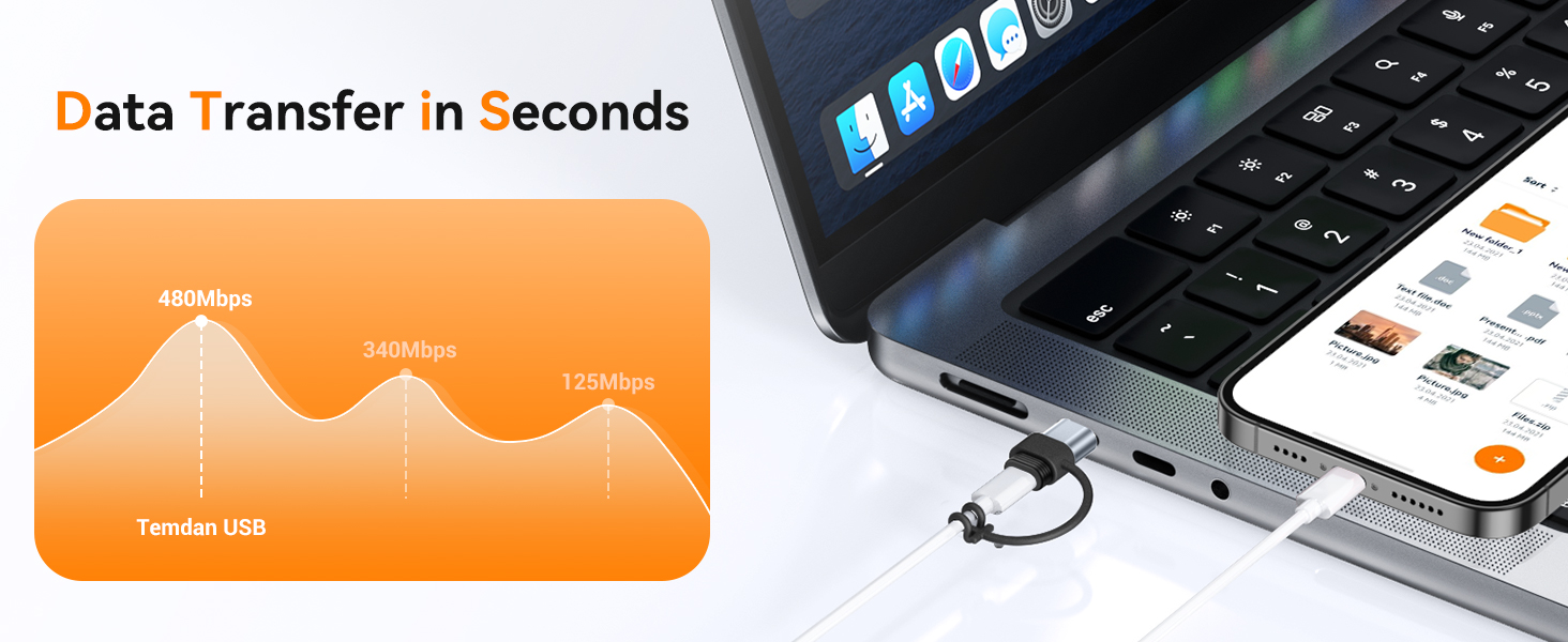 4 Pack Lightning to USB C Adapter