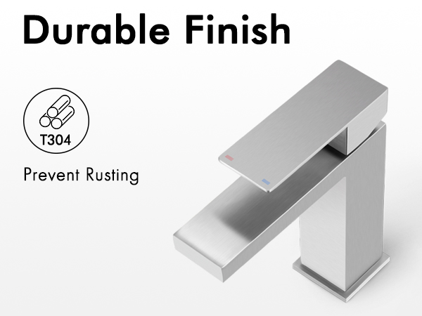 KES Bathroom Faucet Brushed Nickel Sink Faucet Single Hole