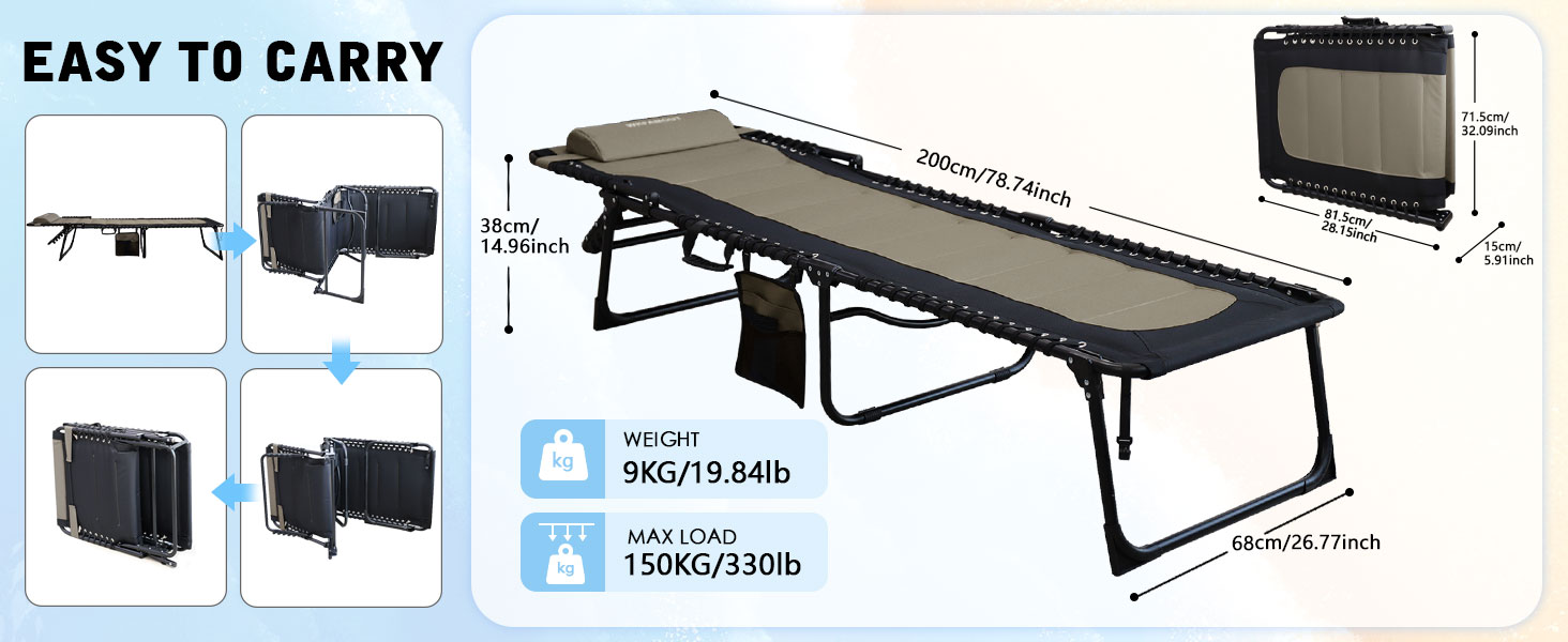product size and storage steps