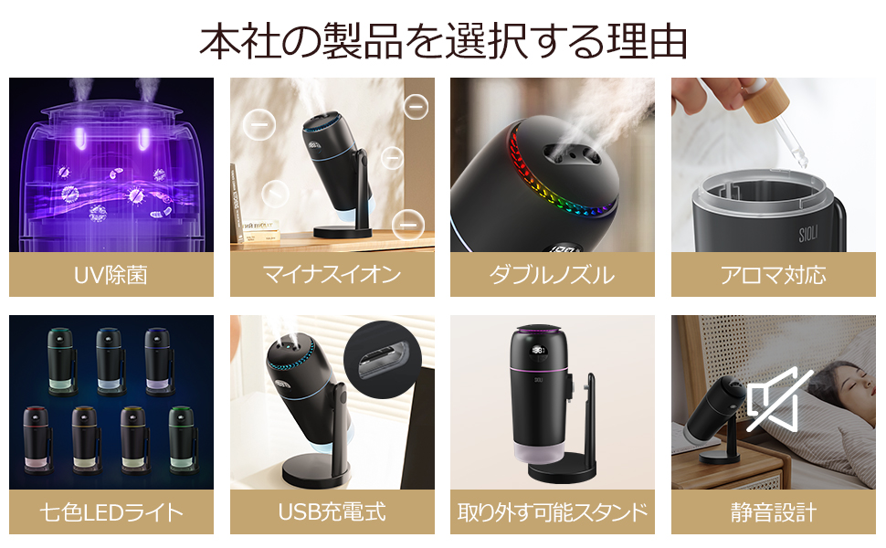❤️ラスト1点❤️加湿器 卓上 小型 500mL 超音波式 アロマ♡♢♧ Amazon.co.jp: 加湿器 卓上 小型 500mL 【UVライト除菌&マイナス