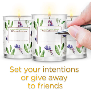  MAGNIFICENT 101 Pure Sage + Lavender Smudge Set of 3 Candles for House 
