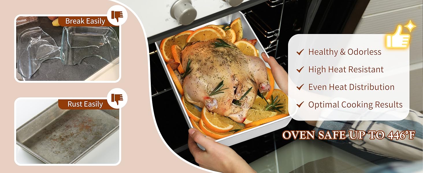 Stainless Steel Baking Sheet Pan Set of 3