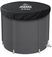 Sobana Outdoor Ice Bath Cover Ice Water Therapy Cold Plunge Tub Cover,Waterproof Dust Proof Anti-...