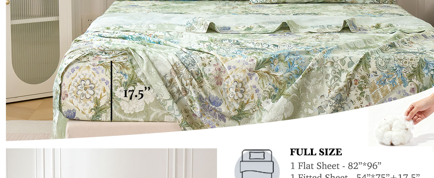 sage green blue purple white flower printed bed sheets on sage green soft flower patterned sheets