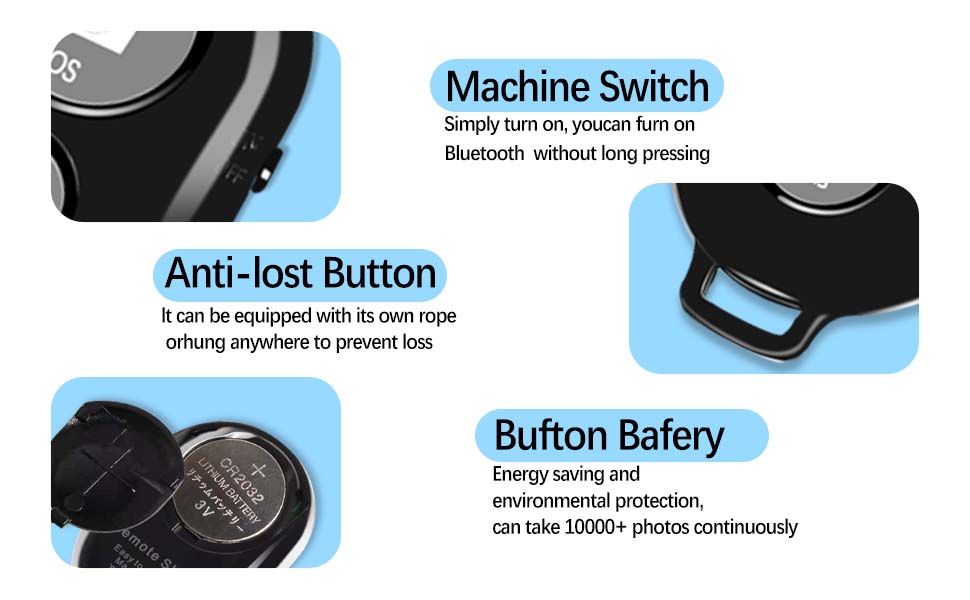 Bluetooth Remote for iPhone Camera Belijean Bluetooth