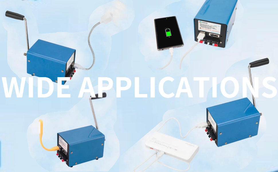 Hand Crank Generator, Portable High Power Emergency Dynamotor with USB ...