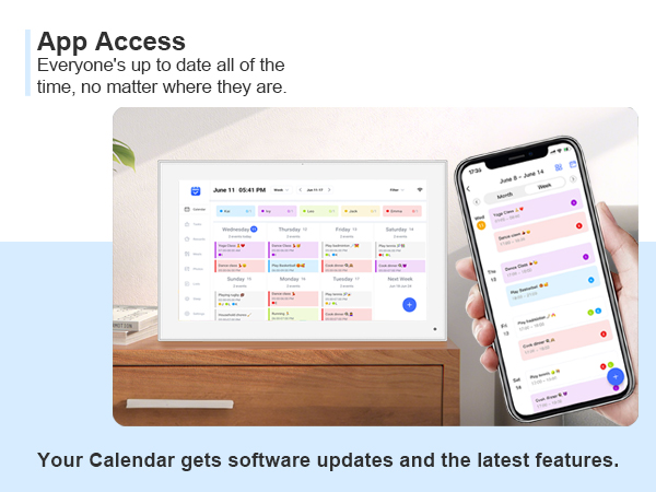 15.6 inch Digital Calendar Chore Chart Skylight Calendar