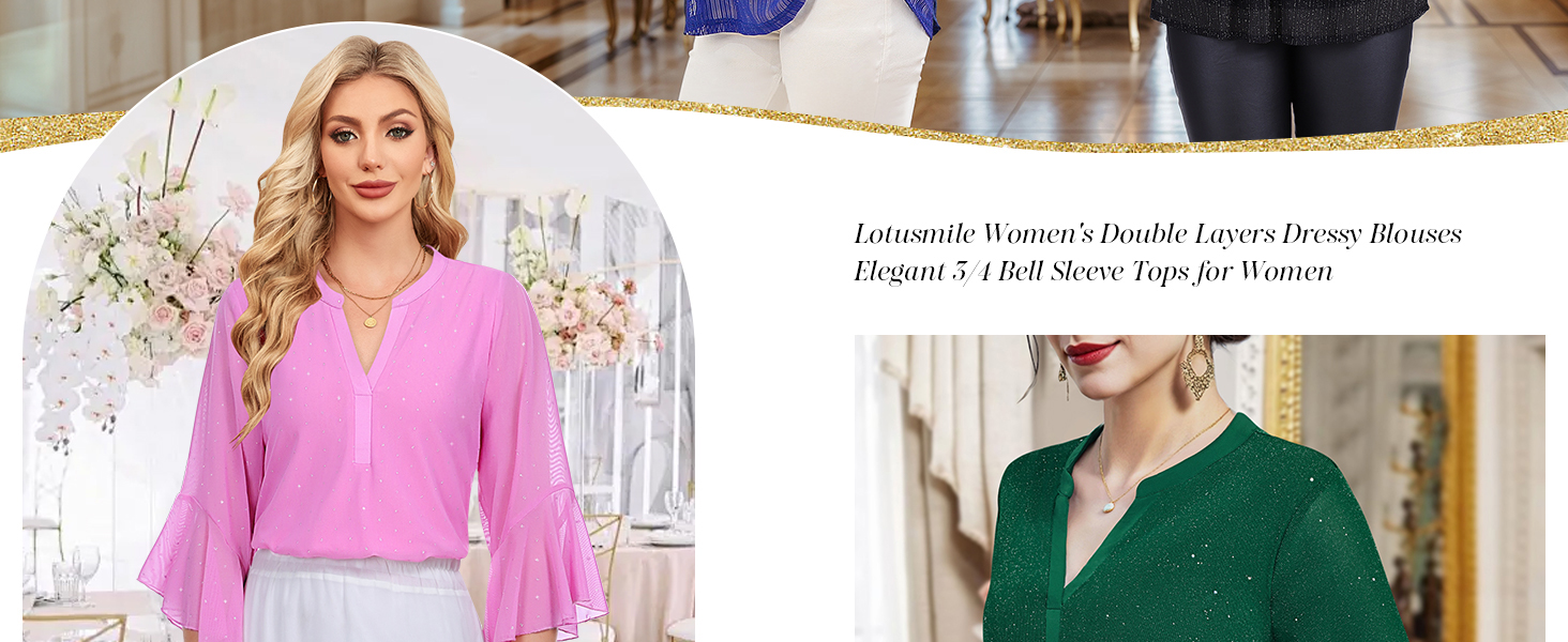 Lotusmile Dressy Tops for Women