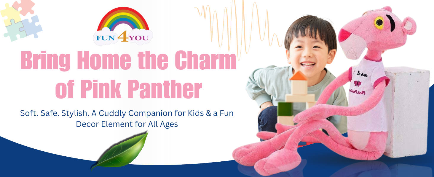 Soft Plush Toys | Pink Panther Animal Soft Stuffed Toy for Kids & Toddler | Home Decor(30 Cm)