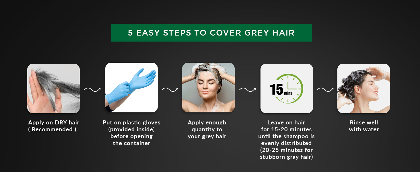 Black Hair Color Shampoo for grey hair