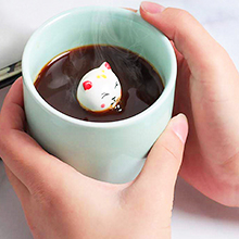 lucky cat ceramic mug