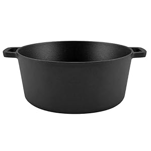 The dutch oven pot with lid comes pre-seasoned with vegetable oil.