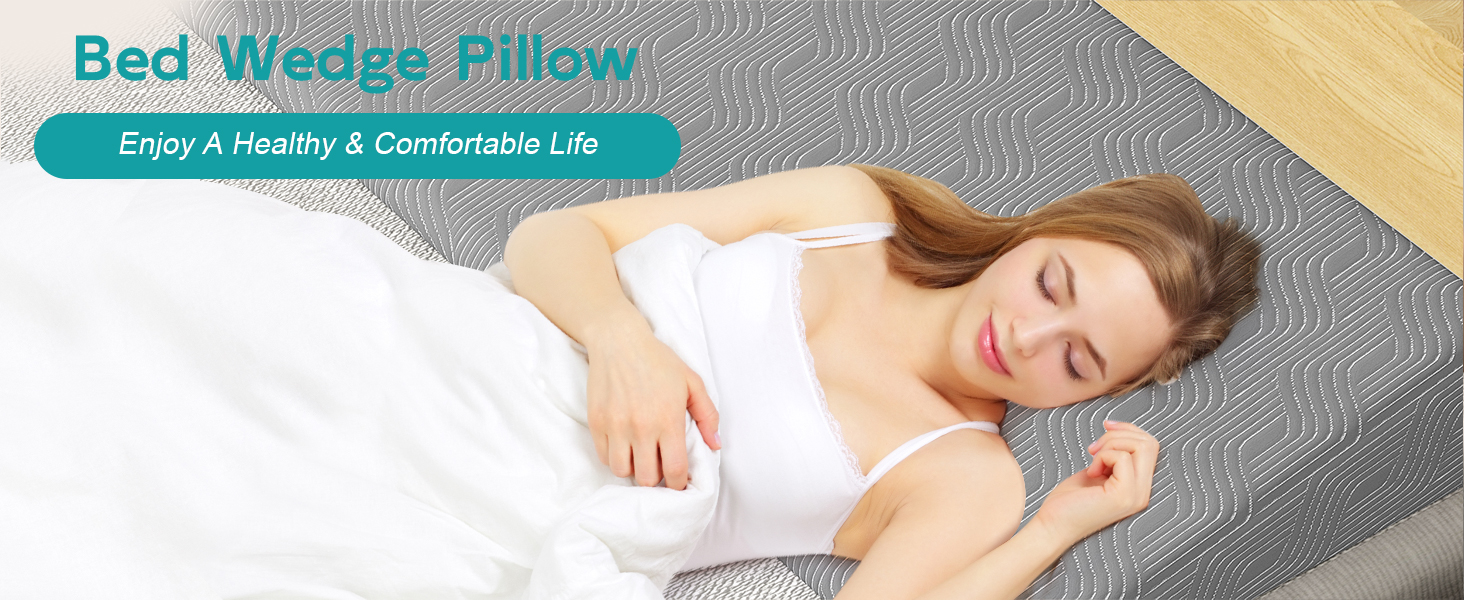 TOLEAD Bed Inclined Mattress Topper, 7.5 Inch Incline Foam