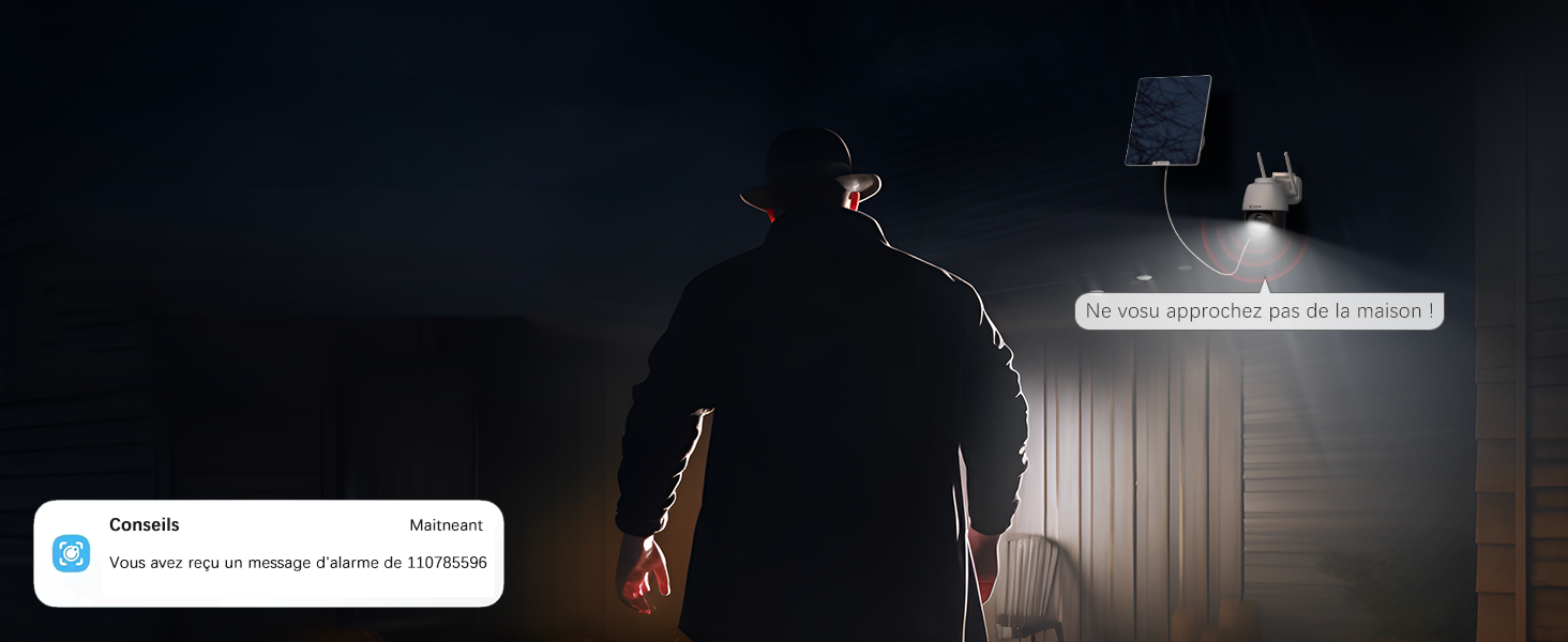 Caméra Surveillance 4G Extérieur COCOCAM - 2K Solaire Avec Panneau - Détection Humaine PIR - Batterie 10000mAh