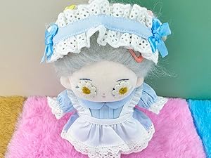 Amazon.co.jp: niannyyhouse 10cm ぬいぐるみ 服 メイド ドレス