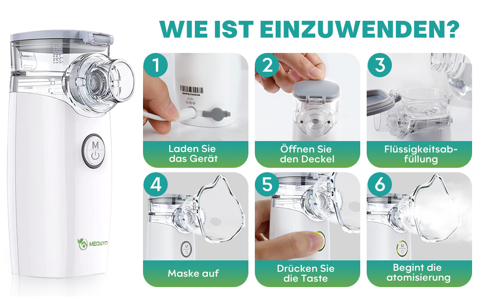 Meowyn Portable Inhaler Device, USB Rechargeable Inhaler for Children