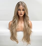 HAIRCUBE Long Blonde Lace Front Wig for Women 