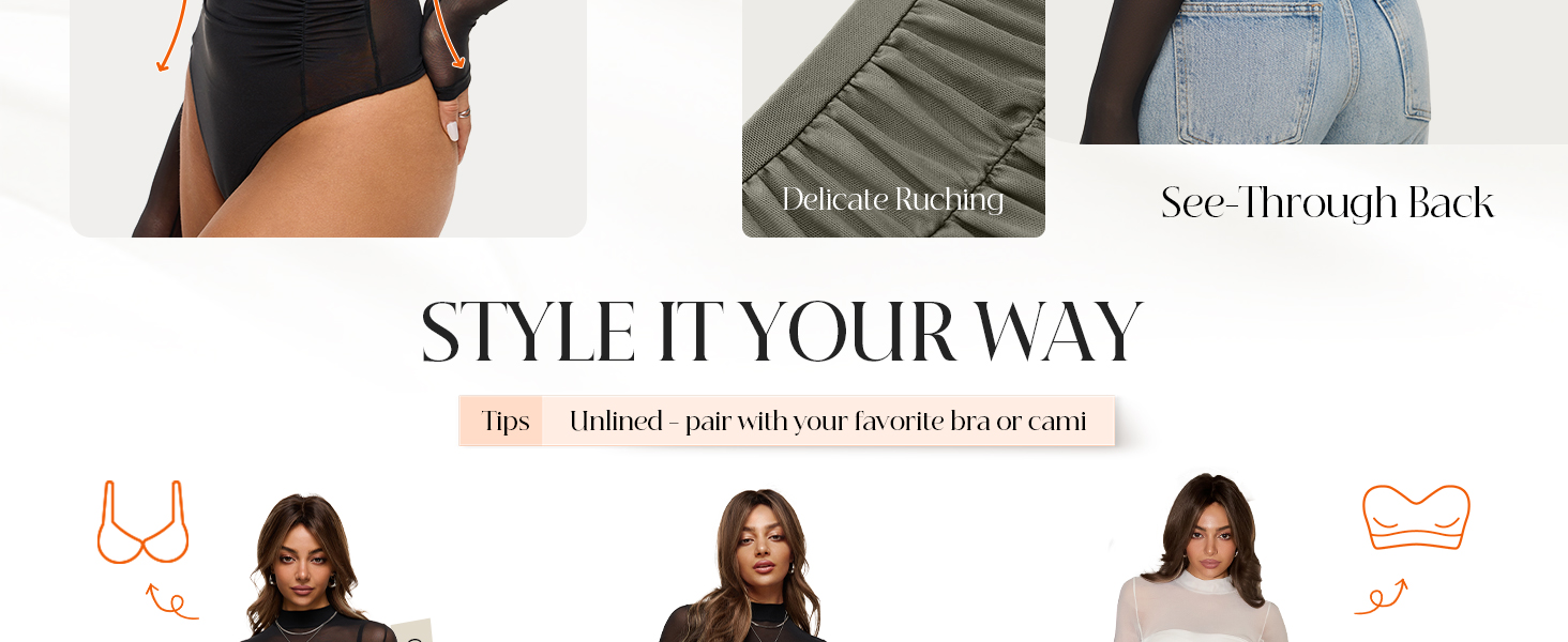 long sleeve body suits womens