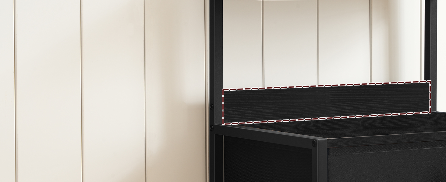 MAHANCRIS Night Stand, Nightstand with 3 Fabric Storage