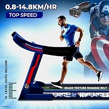 PowerMax Fitness;treadmill for home use,marvel edition treadmill,manual trademil