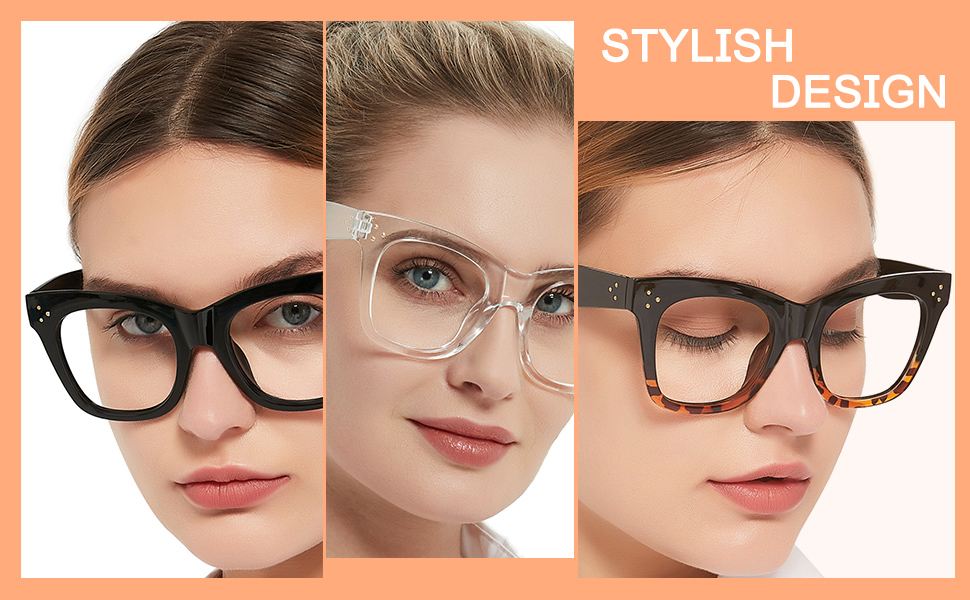 MARE AZZURO Oversized Reading Glasses Women Trendy Large