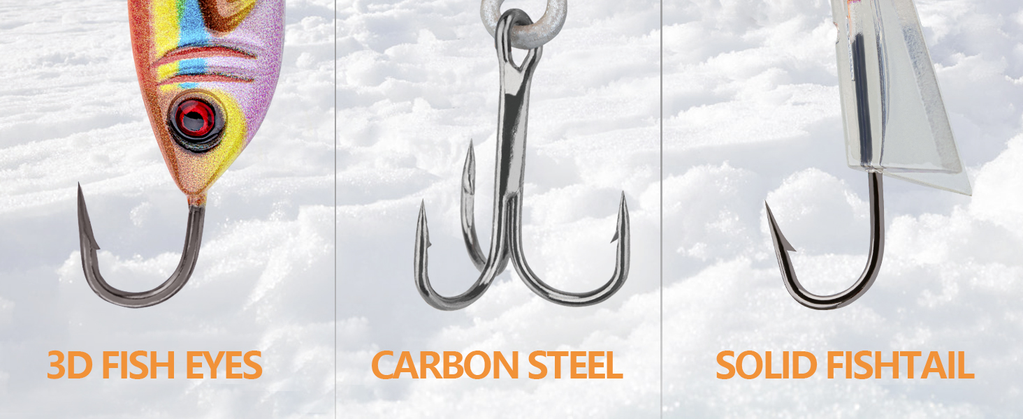 Ice Fishing Jigs Ice Fishing Lures Ice Fishing Gear for Crappie Vertical Jigs jigg-ing rap