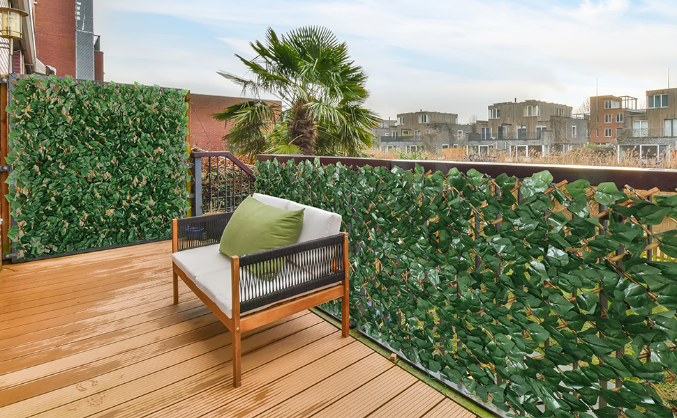 gitterzaun weidenzaun sichtschutz balkon garten terrasse