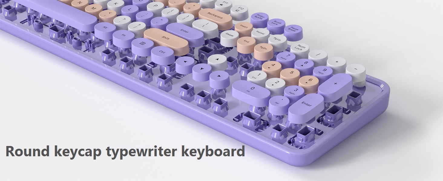 Wireless Keyboard Mouse Combo GEEZER Deep Purple Full