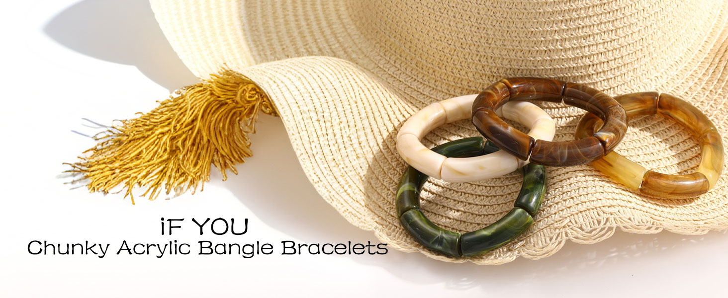 chunky acrylic bangle bracelets